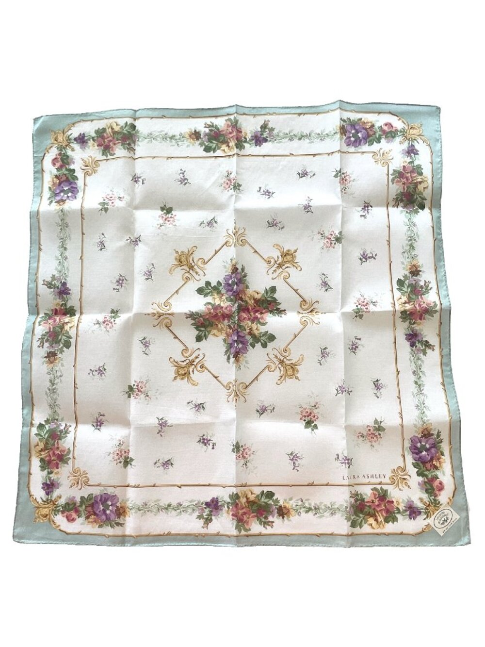 Vintage Laura Ashley Floral Cotton Scarf | NWT